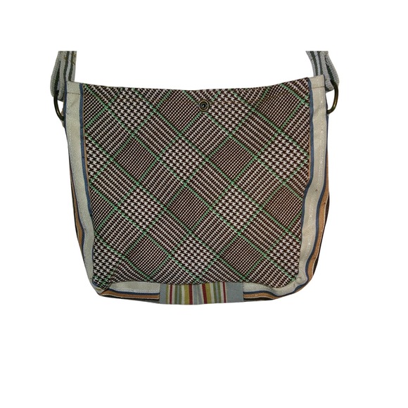 Hippie & Hobo Studios Handmade Tartan Plaid Crossbody Boho‎ Messenger Bag - Picture 2 of 6